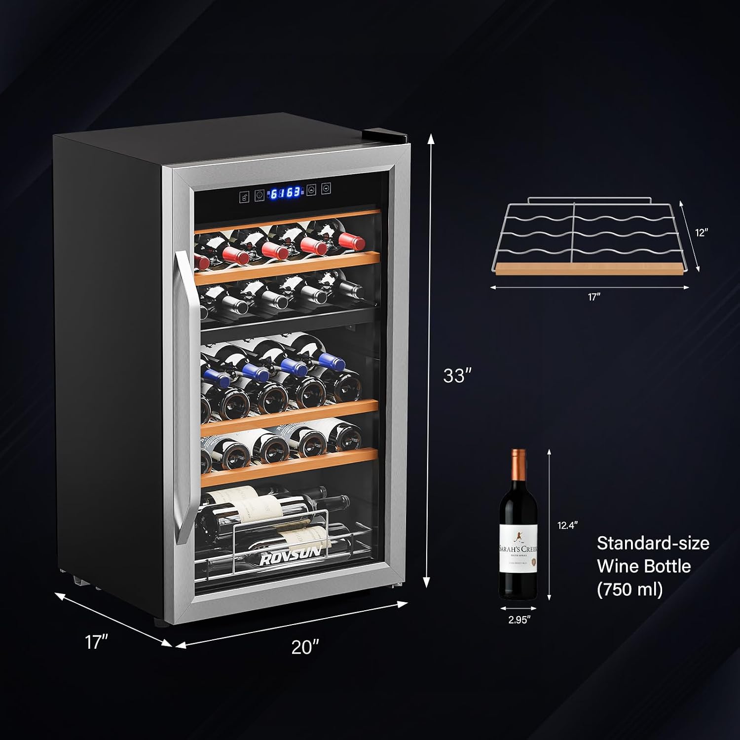 33 Bottle Dual Zone Wine Coole - Wine Beer Dual Zone 评论和价格