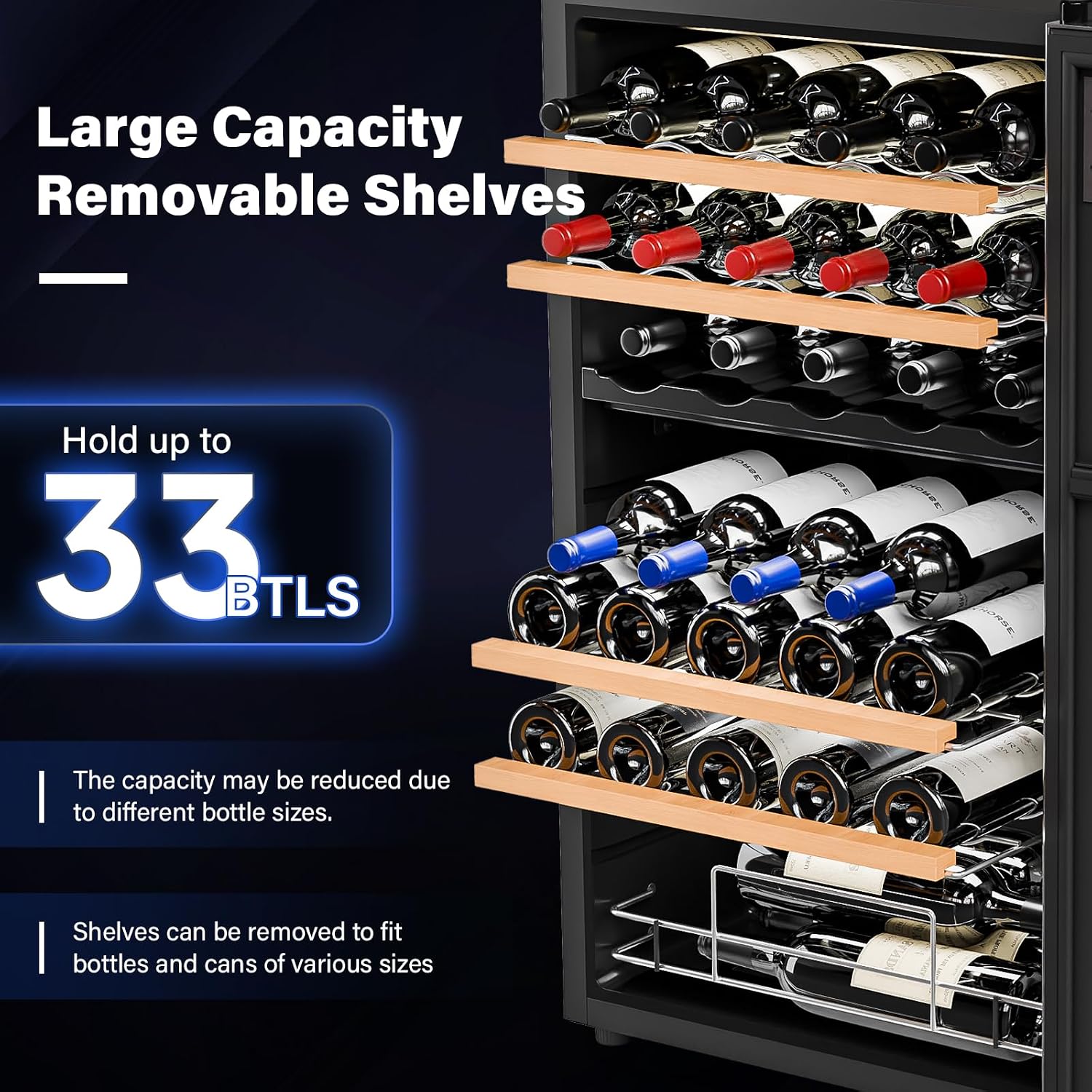33 Bottle Dual Zone Wine Coole - Wine Beer Dual Zone 评论和价格