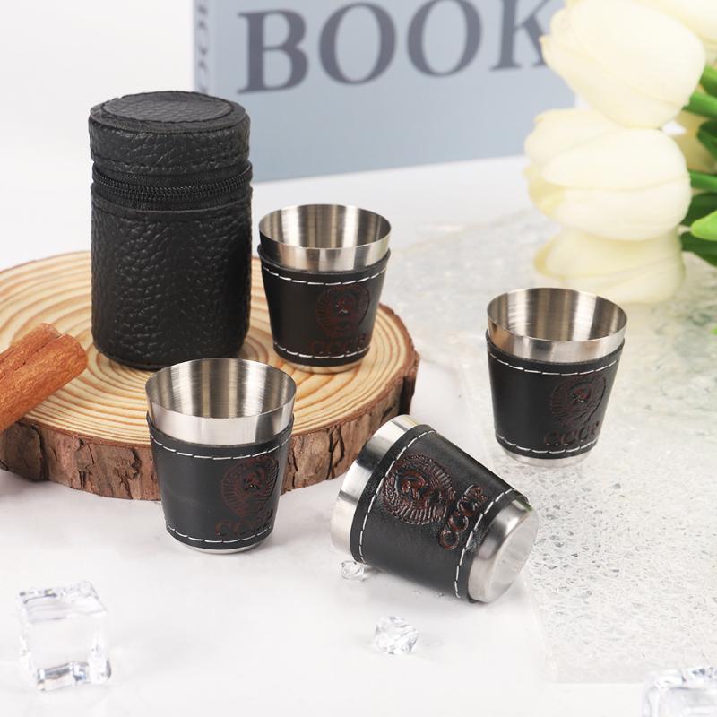 4Pcs/Set Outdoor Travel Cups S - Whisky Beer And Wine 评论和价格