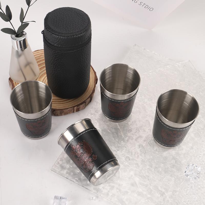 4Pcs/Set Outdoor Travel Cups S - Whisky Beer And Wine 评论和价格