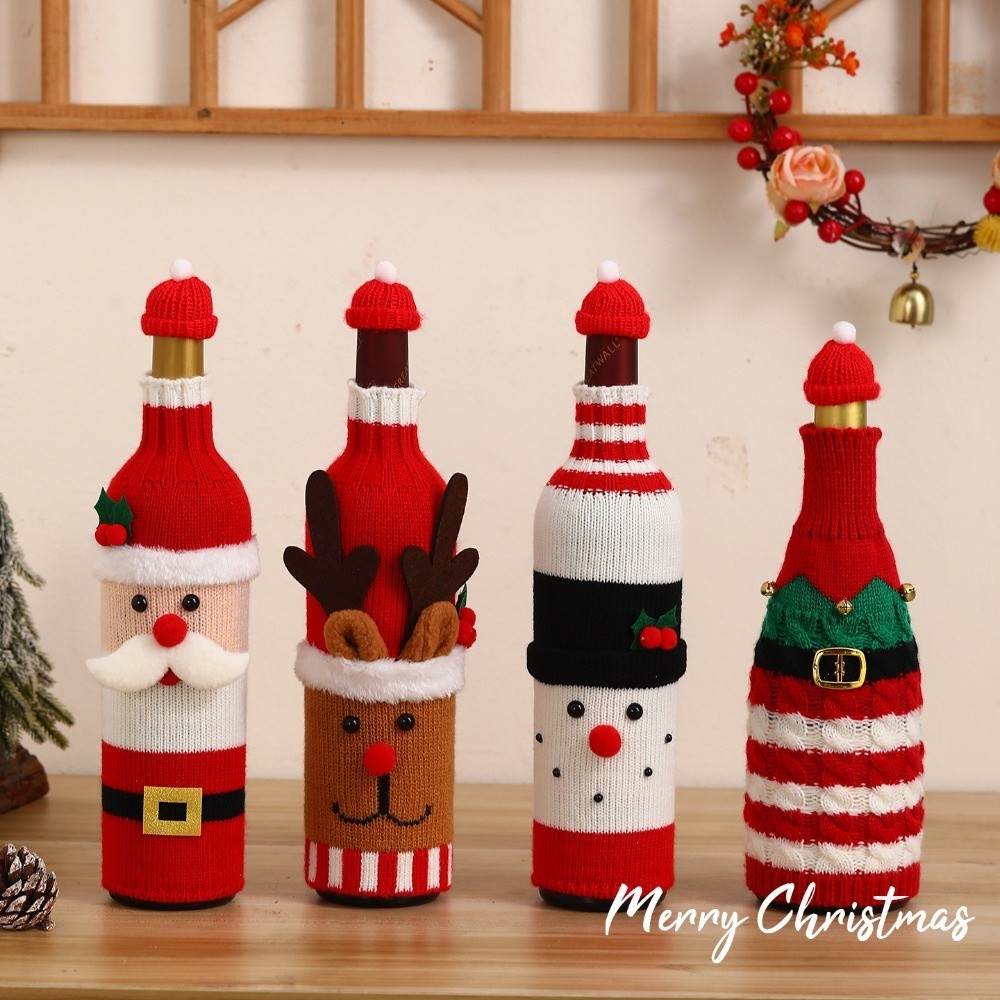 Knitted Wine Bottle Cover with - Wine Beer Hat 评论和价格